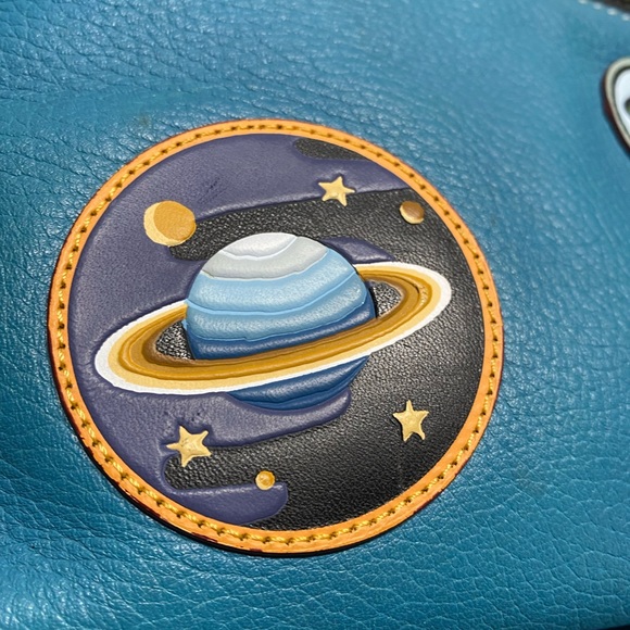 Rare Coach Space Rexy Astronaut Nasa Rocket UFO Backpack Leather HTF Jetpack - Picture 4 of 14